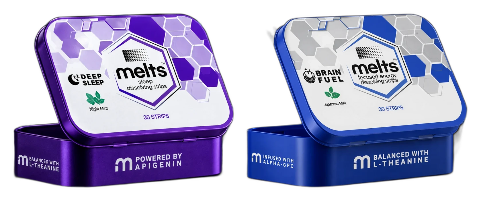 Melts Sleep and Brain Fuel dissolving strip tins